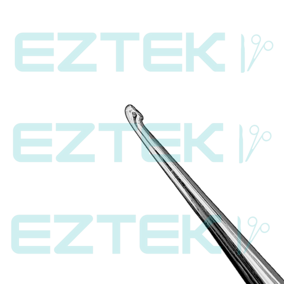 Bruns Bone Curette, 6.75", Straight Oval Cup, Premium