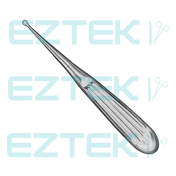 Bruns Bone Curette, 6.75", Straight Oval Cup, Premium