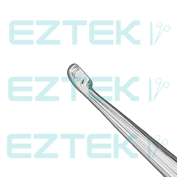 Bruns Bone Curette, 6.75", Straight Oval Cup, Premium