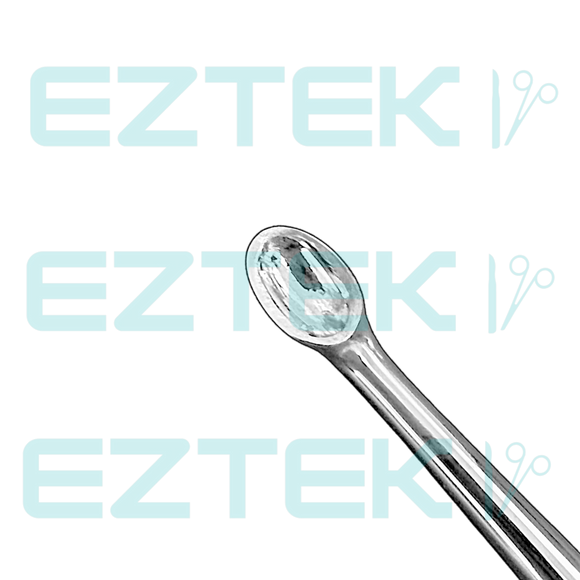 Bruns Bone Curette, 6.75", Straight Oval Cup, Premium