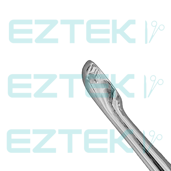 Bruns Bone Curette, 6.75", Straight Oval Cup, Premium