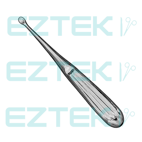 Bruns Bone Curette, 6.75", Straight Oval Cup, Premium