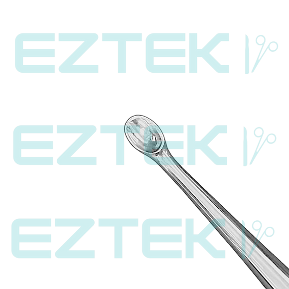 Bruns Bone Curette, 6.75", Straight Oval Cup, Premium