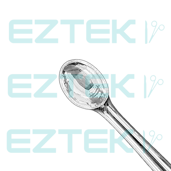 Bruns Bone Curette, 6.75", Straight Oval Cup, Premium