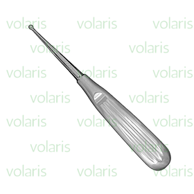 Brun Bone Curette, 6.75", Straight, Round Cup, Economy