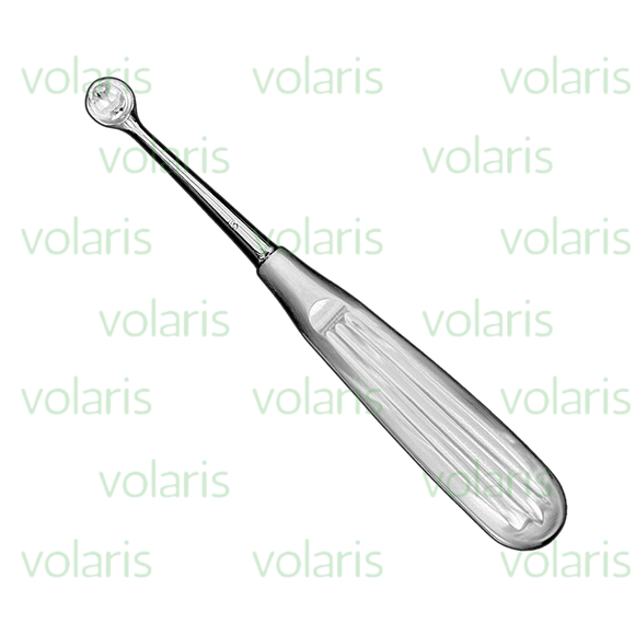 Brun Bone Curette, 6.75", Straight, Round Cup, Economy