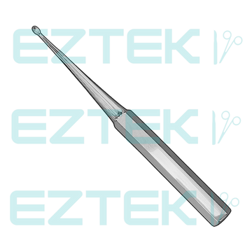 Brun Bone Curette, 9" Angled, Premium