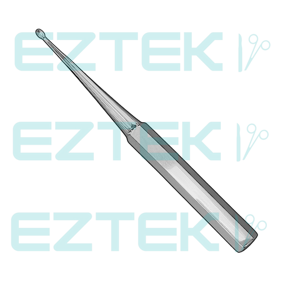 Brun Bone Curette, 9" Angled, Premium