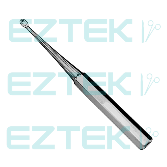 Brun Bone Curette, 9" Angled, Premium