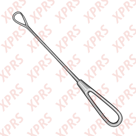 Bumm Uterine Curette, 11", Rigid Shank, Large Blade