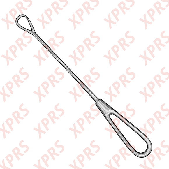 Bumm Uterine Curette, 11", Rigid Shank, Large Blade