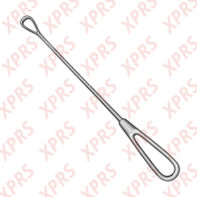 Bumm Uterine Curette, 12.5", Malleable Shank, Large Blade