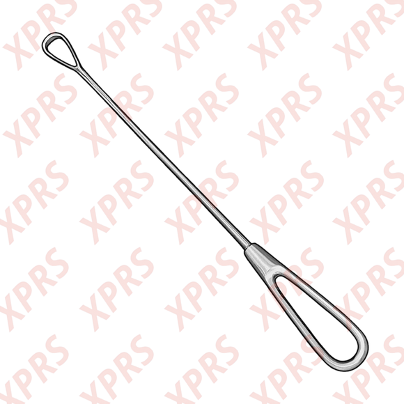 Bumm Uterine Curette, 12.5", Malleable Shank, Large Blade