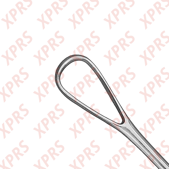 Bumm Uterine Curette, 12.5", Malleable Shank, Large Blade