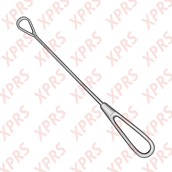 Bumm Uterine Curette, 12.5", Malleable Shank, Large Blade