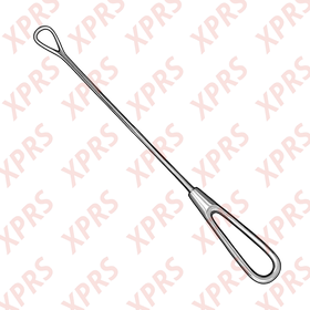 Bumm Uterine Curette, 12.5", Rigid Shank, Large Blade