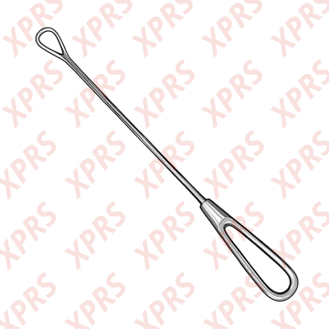 Bumm Uterine Curette, 12.5", Rigid Shank, Large Blade