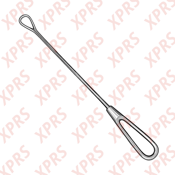 Bumm Uterine Curette, 12.5", Rigid Shank, Large Blade