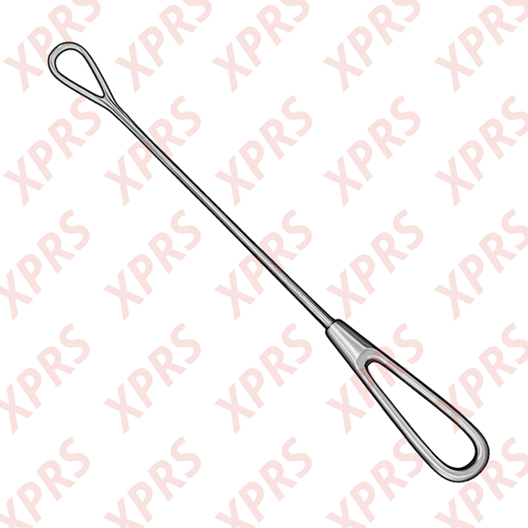 Bumm Uterine Curette, 12.5", Rigid Shank, Large Blade