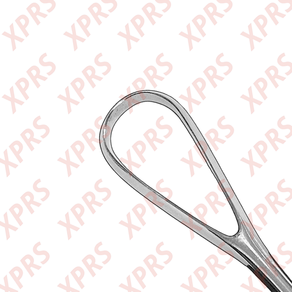 Bumm Uterine Curette, 12.5", Rigid Shank, Large Blade