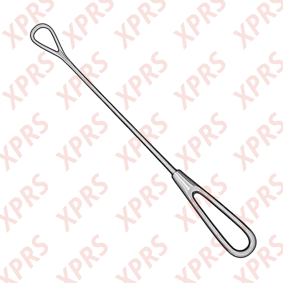 Bumm Uterine Curette, 12.5", Rigid Shank, Large Blade